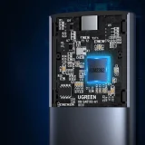 M.2 B-Key SATA 3.0 merevlemez-ház (szürke) + USB Type-C kábel 5
