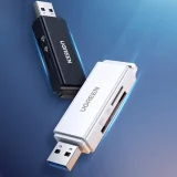 Hordozható TF/SD kártyaolvasó USB 3.0-val, fekete 4