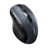 Ergonómikus, vezeték nélküli, optikai USB 2,4 GHz-es, 4000 DPI-s egér, fekete 2