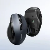 Ergonómikus, vezeték nélküli, optikai USB 2,4 GHz-es, 4000 DPI-s egér, fekete 4