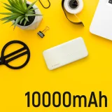 Li-Po 10000mAh Power Bank 2xUSB Fehér 10