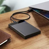 2,5 hüvelykes, 6 TB-os SATA merevlemez-ház USB-C 3.0 csatlakozóval, fekete 2