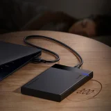 2,5 hüvelykes, 6 TB-os SATA merevlemez-ház USB-C 3.0 csatlakozóval, fekete 4