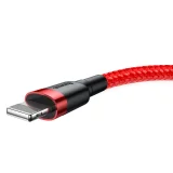 Robustes, flexibles USB-Kabel für iPhone, iPhone Lightning, QC3.0, 2,4 A, 0,5 m, rot 2