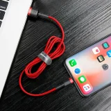 Robustes, flexibles USB-Kabel für iPhone, iPhone Lightning, QC3.0, 2,4 A, 0,5 m, rot 8
