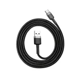 Izdžljiv fleksibilni USB-C QC3.0 3A 1 m kabel, crna i siva 9