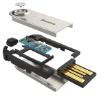 BA01 Bluetooth 5.0 audio vevő, AUX csatlakozós audio adapter kábel, fekete 4