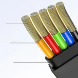Einziehbares 3-in-1-USB-Micro-USB-iPhone-Lightning-USB-C-Kabel 3,5 A, 35 cm, 120 cm, schwarz 7