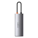 Multifunkčný rozbočovač USB-C PD HDMI 6 v 1 s 3x portmi USB 3.2 a RJ45 – sivý 2
