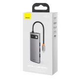 Multifunkčný rozbočovač USB-C PD HDMI 6 v 1 s 3x portmi USB 3.2 a RJ45 – sivý 5