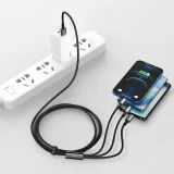 3-in-1-Kabel USB-C auf iPhone Lightning auf microUSB, 3,5 A, 1,5 m, schwarz 11