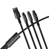 3-in-1-Kabel USB-C auf iPhone Lightning auf microUSB, 3,5 A, 1,5 m, schwarz 4