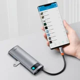 Többfunkciós 7-in-1 USB Type-C HDMI TF kártyaolvasó hub, szürke 11