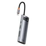 Többfunkciós 7-in-1 USB Type-C HDMI TF kártyaolvasó hub, szürke 2