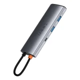 Többfunkciós 7-in-1 USB Type-C HDMI TF kártyaolvasó hub, szürke 3