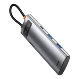 Többfunkciós 7-in-1 USB Type-C HDMI TF kártyaolvasó hub, szürke 4