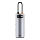 Többfunkciós 7-in-1 USB Type-C HDMI TF kártyaolvasó hub, szürke 7