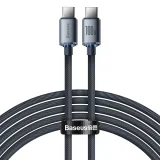 USB-C na USB-C kabel za brzo punjenje i prijenos podataka 100W, 2 m, crni