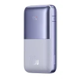 Bipow Pro 20000mAh 22,5W power bank 0,3 m-es USB-C kábellel, lila 5
