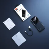 22,5 W 10 000 mAh PD QC3.0 AFC power bank, fekete 10