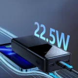 20000 mAh 22,5 W PD QC3.0 AFC Power Bank, fekete 6