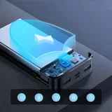 20000 mAh 22,5 W PD QC3.0 AFC Power Bank, fekete 7