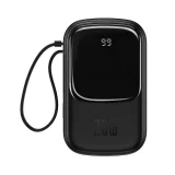 20000 mAh-s, 20 W-os QC-PD-SCP-FCP gyorstöltő power bank iPhone Lightning kábellel, fekete