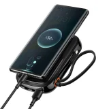 20000 mAh-s, 20 W-os QC-PD-SCP-FCP gyorstöltő power bank iPhone Lightning kábellel, fekete 2