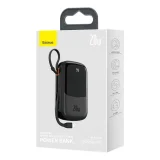 20000 mAh-s, 20 W-os QC-PD-SCP-FCP gyorstöltő power bank iPhone Lightning kábellel, fekete 5