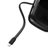 20000 mAh-s, 20 W-os QC-PD-SCP-FCP gyorstöltő power bank iPhone Lightning kábellel, fekete 7