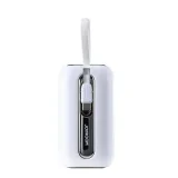 10000 mAh-s Colorful Series 22,5 W-os power bank USB-C és iPhone Lightning kábelekkel, fehér 7