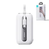 10000 mAh-s Colorful Series 22,5 W-os power bank USB-C és iPhone Lightning kábelekkel, fehér 8