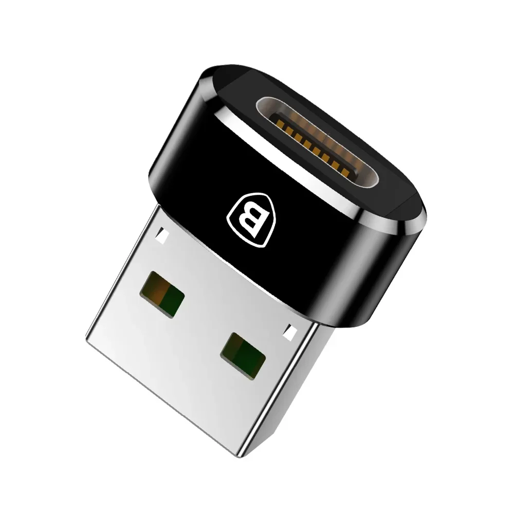 Kis USB-C–USB adapterdugó – fekete