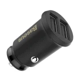 Mini autós töltő telefonhoz, 2x USB, Grain autós töltő, fekete 4