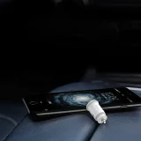 Mini autós töltő telefonhoz, 2x USB, Grain autós töltő, fekete 8