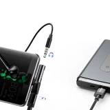 Audio konverter L41 adapter s USB-C na USB-C + 3,5 mm priključak, crni 9