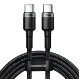 Cafule nylon USB-C Power Delivery 2.0 kábel 100 W 20 V 5 A 2 m szürke