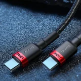 Cafule nylon USB-C Power Delivery 2.0 kábel 100 W 20 V 5 A 2 m szürke 11