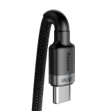 Cafule nylon USB-C Power Delivery 2.0 kábel 100 W 20 V 5 A 2 m szürke 2