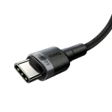Cafule nylon USB-C Power Delivery 2.0 kábel 100 W 20 V 5 A 2 m szürke 3