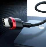 Cafule nylon USB-C Power Delivery 2.0 kábel 100 W 20 V 5 A 2 m szürke 7