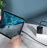 Cafule nylon USB-C Power Delivery 2.0 kábel 100 W 20 V 5 A 2 m szürke 9