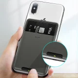 Öntapadó telefonhüvely hitelkártyák és dokumentumok tárolásához, szürke 8