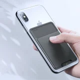 Öntapadó telefonhüvely hitelkártyák és dokumentumok tárolásához, szürke 9