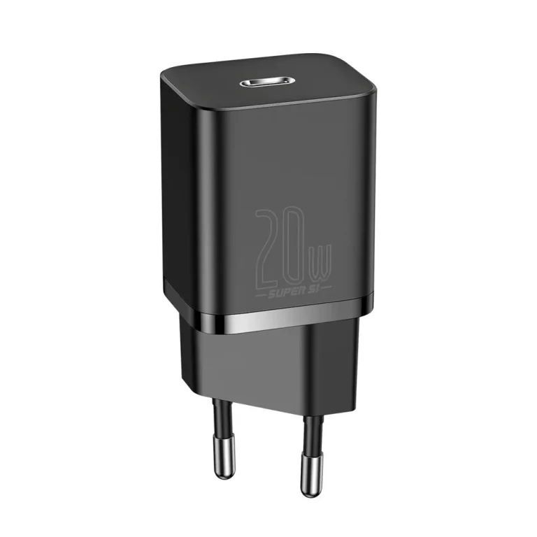 Super Si 1C USB-C 20 W-os Power Delivery gyors fali töltő, fekete