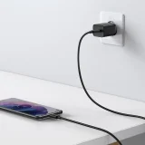 Super Si QC PD 25 W 3 A gyors fali töltő + 1 m-es fekete USB-C kábel 10