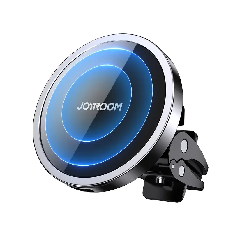 Samochodowy uchwyt magnetyczny indukcyjna ładowarka Qi 15W MagSafe do iPhone czarny Samochodowy uchwyt magnetyczny indukcyjna ładowarka Qi 15W MagSafe do iPhone czarny