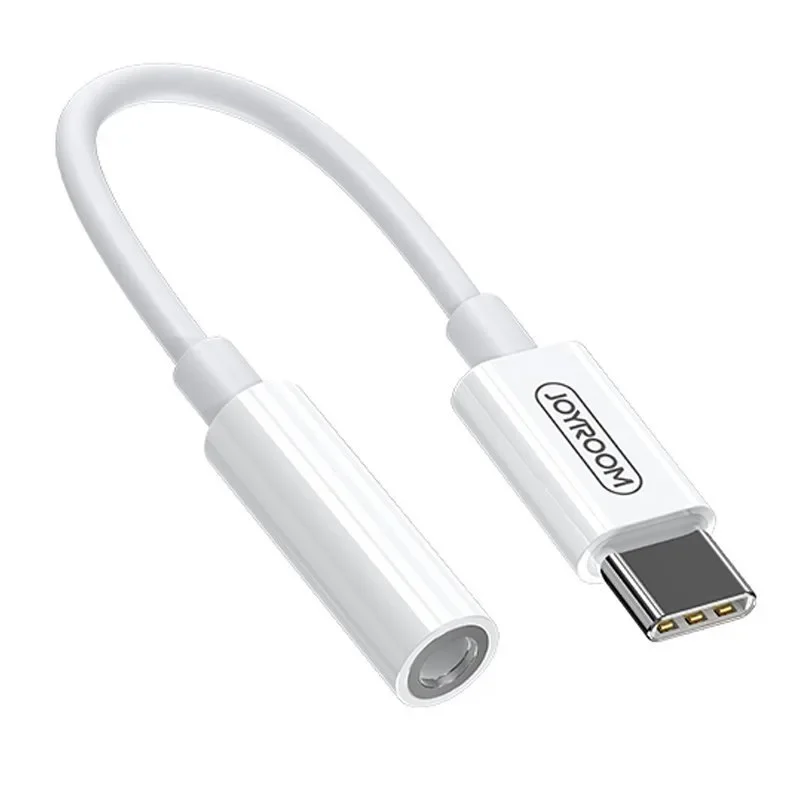 3,5 mm-es női mini-jack – USB-C férfi adapter, fehér