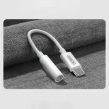 3,5 mm-es női mini-jack – USB-C férfi adapter, fehér 2