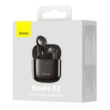 E3 vezeték nélküli Bluetooth 5.0 TWS fülhallgató, IP64 vízálló, fekete 5